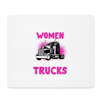Truck Driver Trucker Woman Truck Gift - Mouse Pad (horizontal) - white - Front