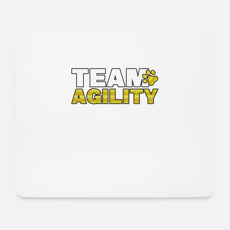 Team Agility Hunde Teamsport Hundeschule Geschenk - Mousepad (Querformat) - Weiß
