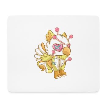 Kawaii Pastel Goth Voodoo Doll Cute Creepy Griffin - Mouse Pad (horizontal) - white - Front
