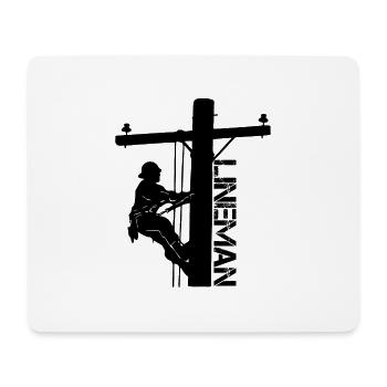 Lineman - Tapis de souris (format paysage) - blanc - Devant