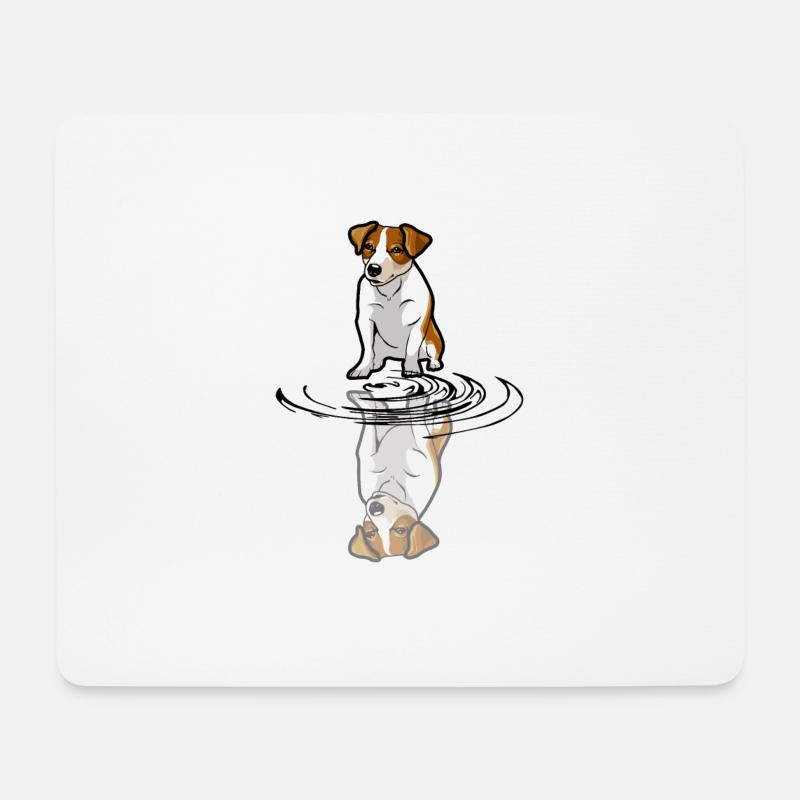 Jack Russell mirroring - Mouse Pad (horizontal) - white