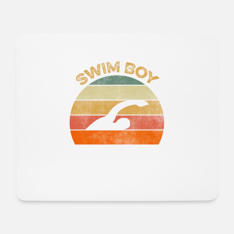 Schwimm Schwimmer Schwimmen Jungs - Mousepad (Querformat) - Weiß