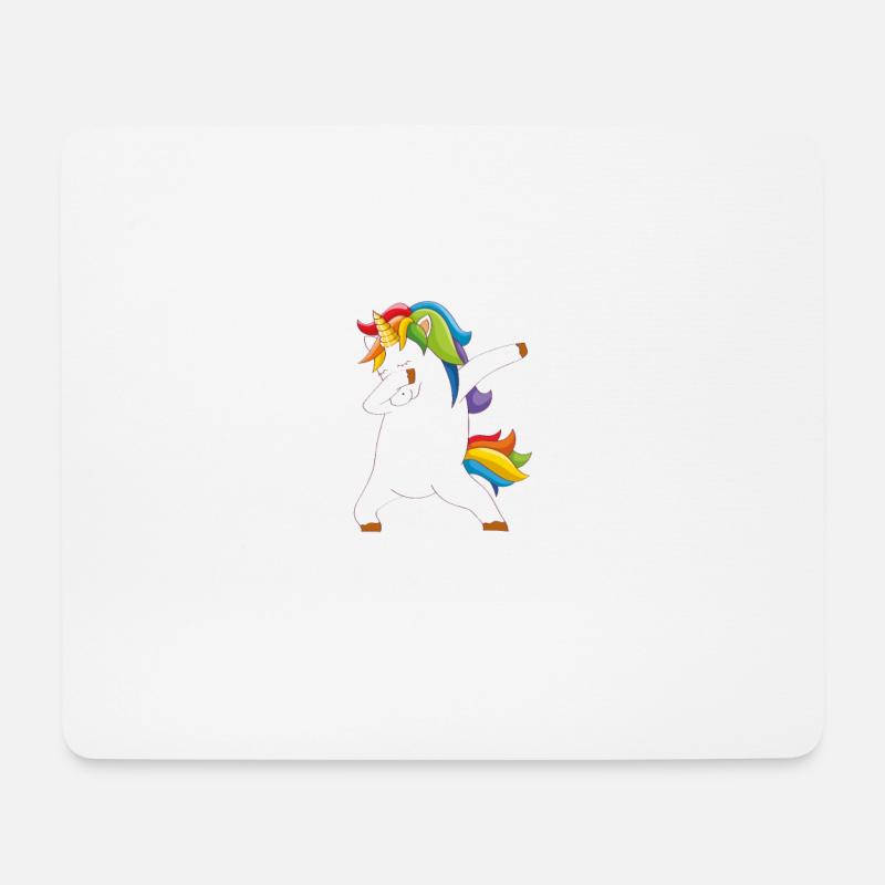 dadacorn papa einhorn dabbing - Mousepad (Querformat) - Weiß