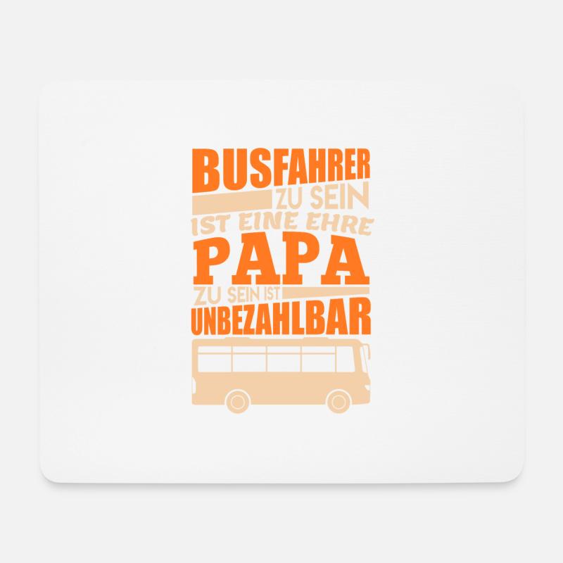 Busfahrer Geschenk Bus Fahrer Papa Vater - Mousepad (Querformat) - Weiß