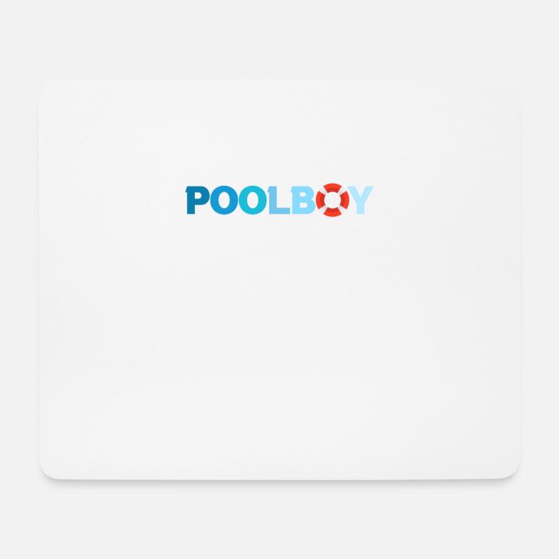 Poolboy Rettungsschwimmer Bademeister Poolaufsicht - Mousepad (Querformat) - Weiß