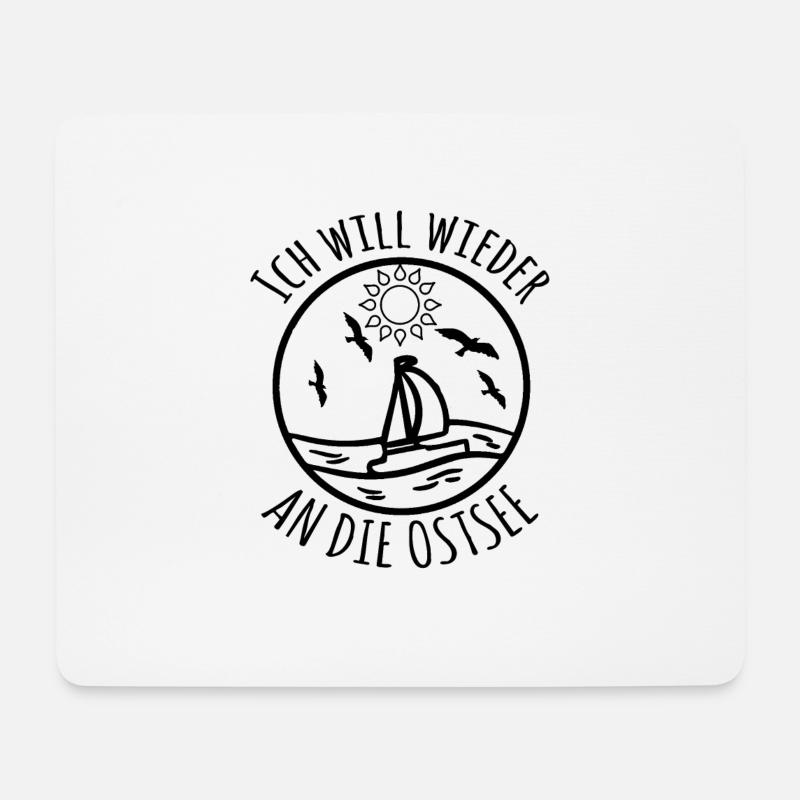 Ich will wieder an die Ostsee - Mousepad (Querformat) - Weiß