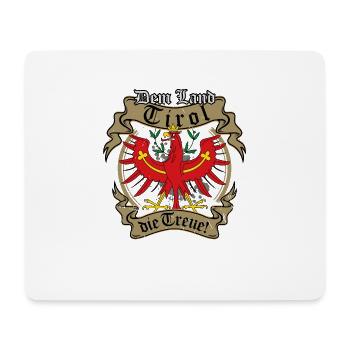 Dem Land Tirol die Treue mit Tiroler Adler Wappen - Mousepad (Querformat) - Weiß - Vorne