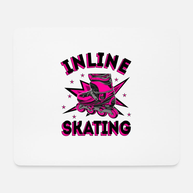 Inline Skating Inline-Skates - Mousepad (Querformat) - Weiß