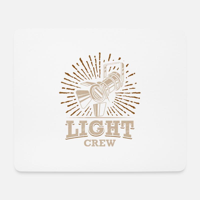 LIGHT CREW Lichttechnik Lichttechniker - Mousepad (Querformat) - Weiß