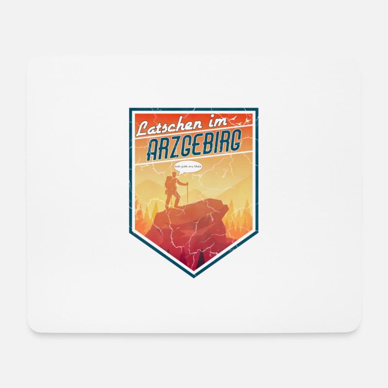 Wandern im Erzgebirge - Ich gehe in den Wald - Mousepad (Querformat) - Weiß