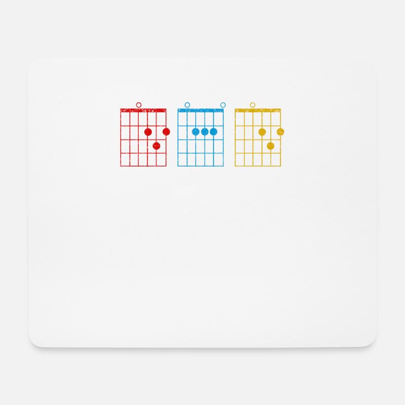 Mens Dad Guitar Chord - Mousepad (Querformat) - Weiß
