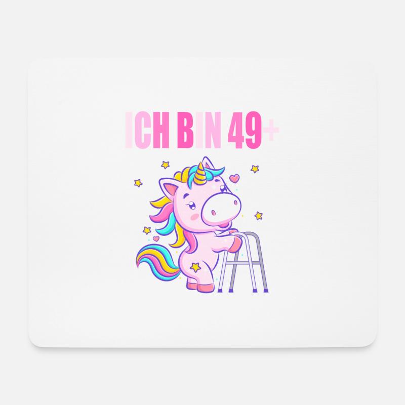 50 Jahre Einhorn ich bin 49+ 50. Geburtstag - Mousepad (Querformat) - Weiß
