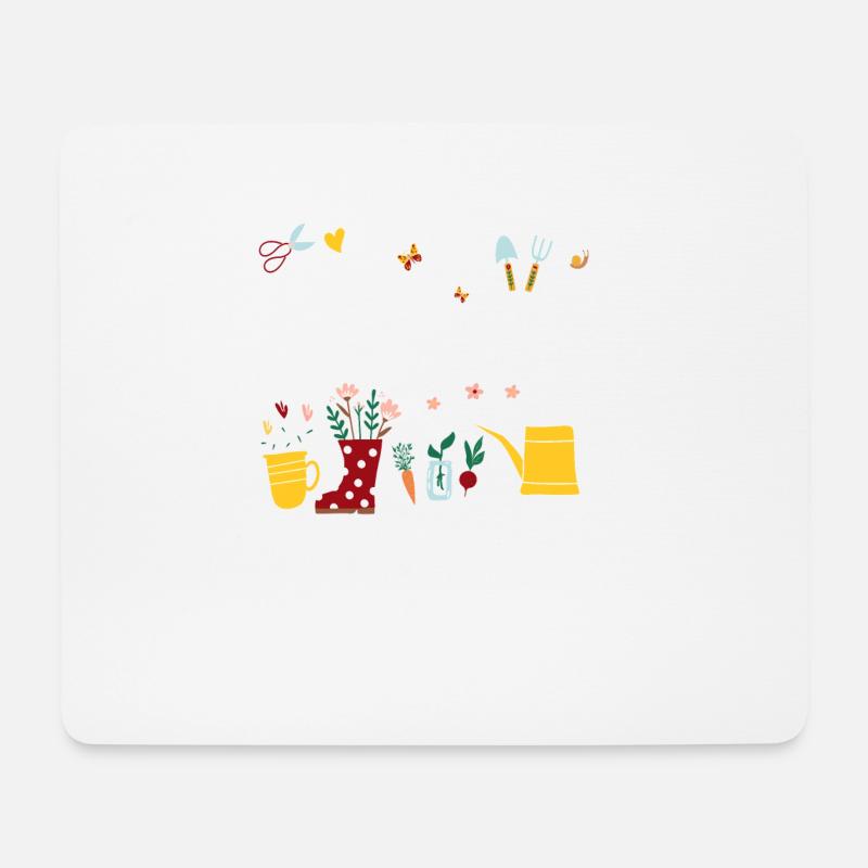Gartenfee Kleingarten Anfänger Gartenprinzessin - Mousepad (Querformat) - Weiß