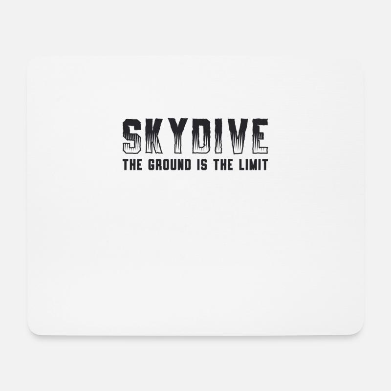 Fallschirm Fallschirmspringer Skydive Retro Sky - Mousepad (Querformat) - Weiß