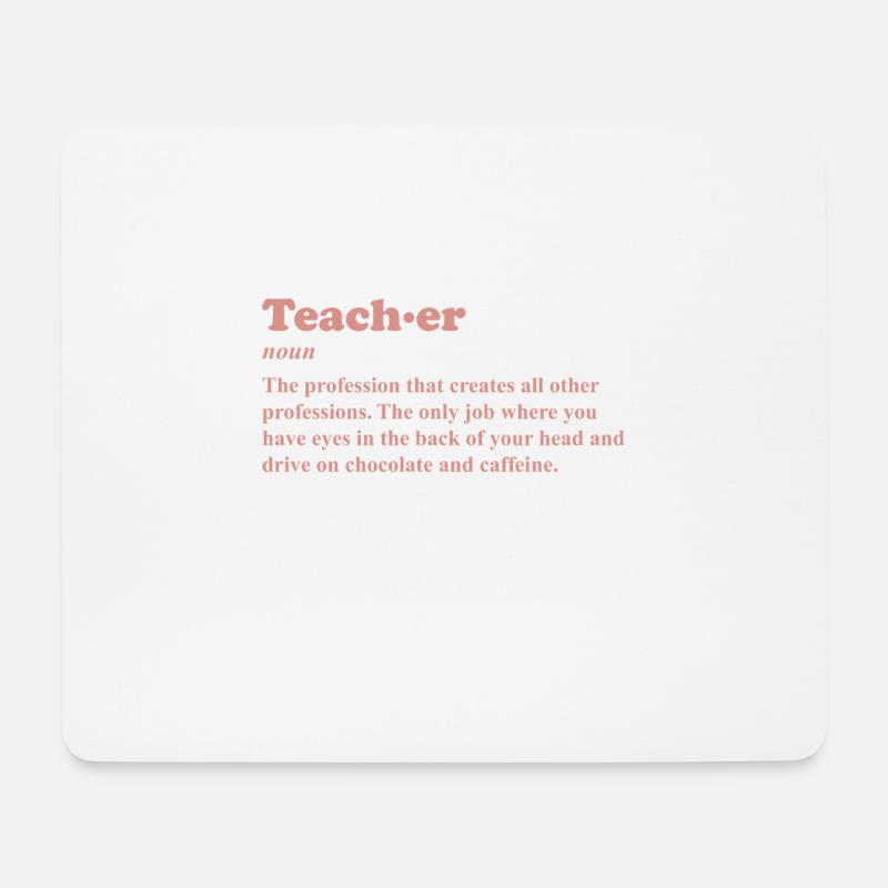 TEACHER NOUN Lehrer Spruch Lehrerin Lustig Bester - Mousepad (Querformat) - Weiß