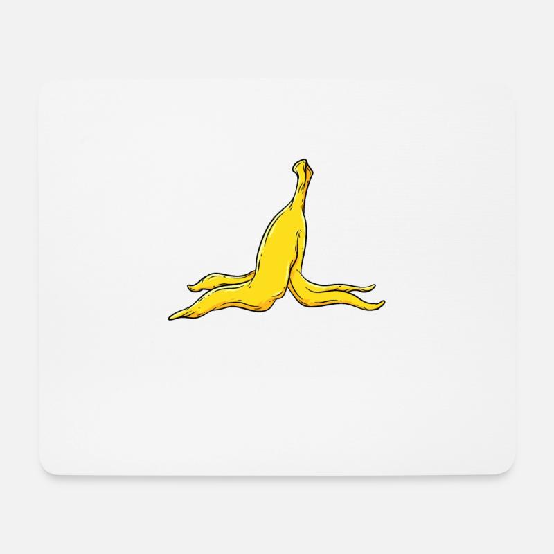 Bananenschale Banane - Mousepad (Querformat) - Weiß