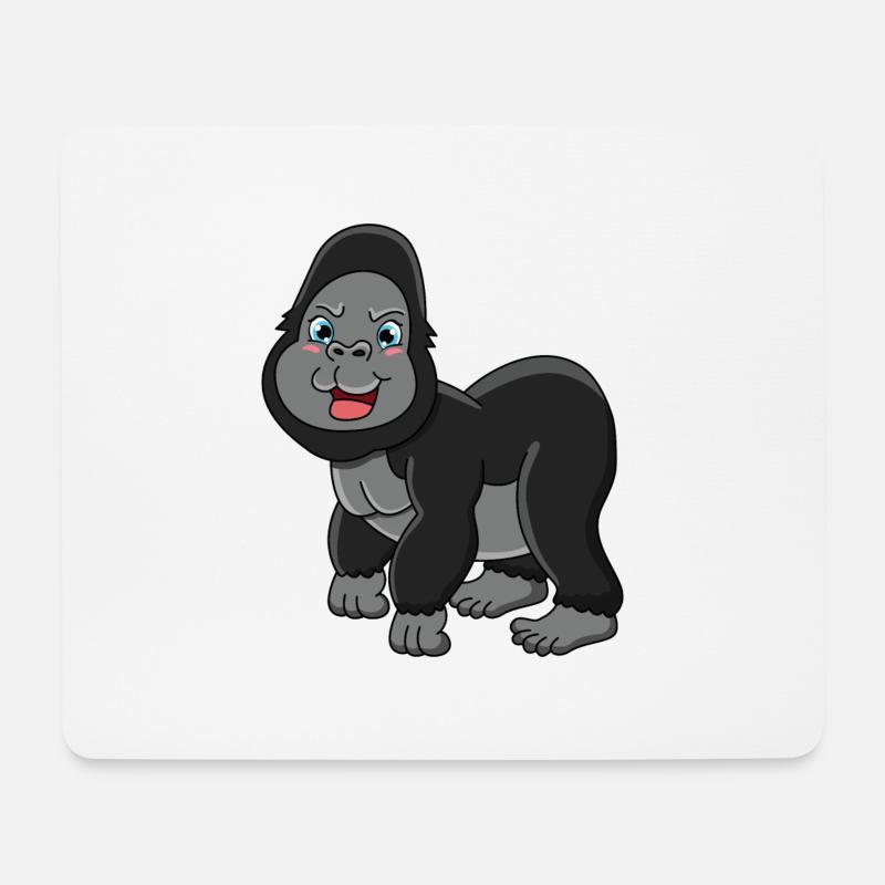 Gorilla - Mousepad (Querformat) - Weiß