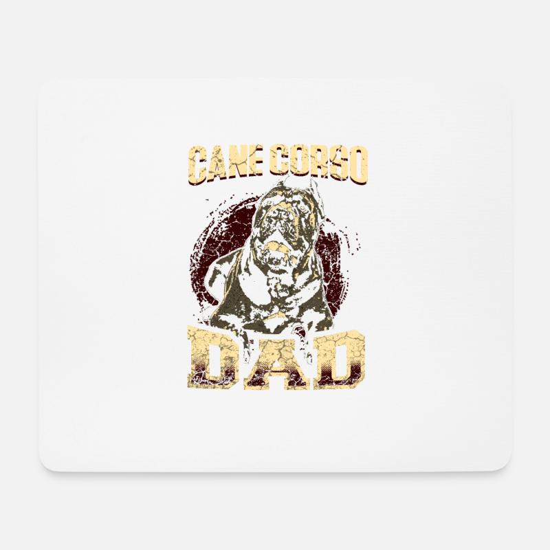 Cane Corso Vater - Mousepad (Querformat) - Weiß