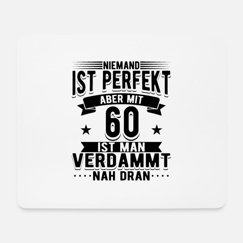 60 Geburtstag Mann - Mousepad (Querformat) - Weiß