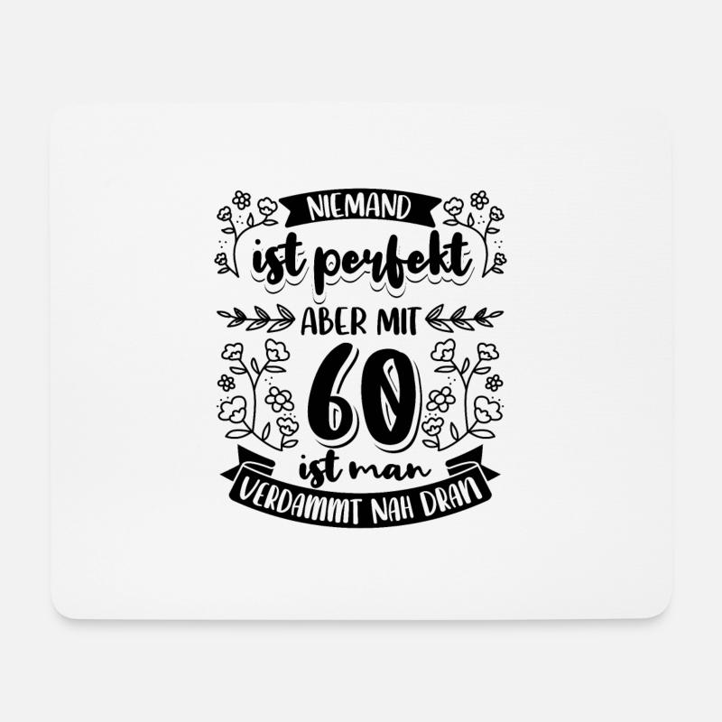 60 Geburtstag Frau Lustig - Mousepad (Querformat) - Weiß