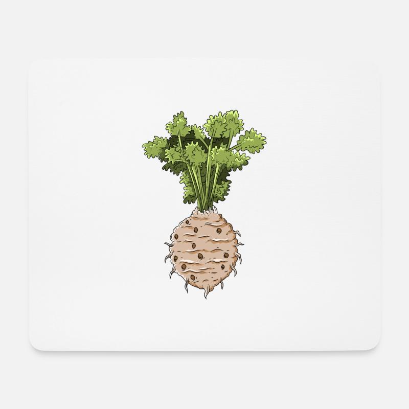 Sellerie - Mousepad (Querformat) - Weiß