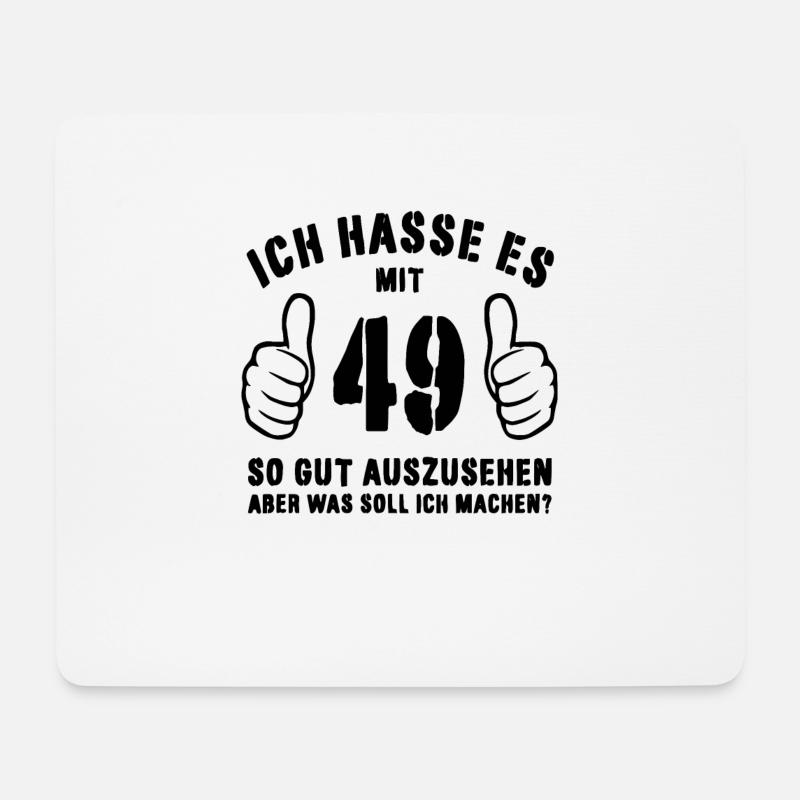 49. Geburtstag Geschenkidee Lustiger Spruch - Mousepad (Querformat) - Weiß
