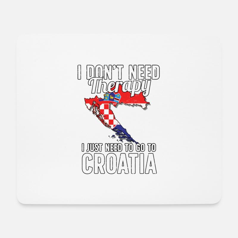 Croatia flag I Croatian Souvenirs - Mousepad (Querformat) - Weiß