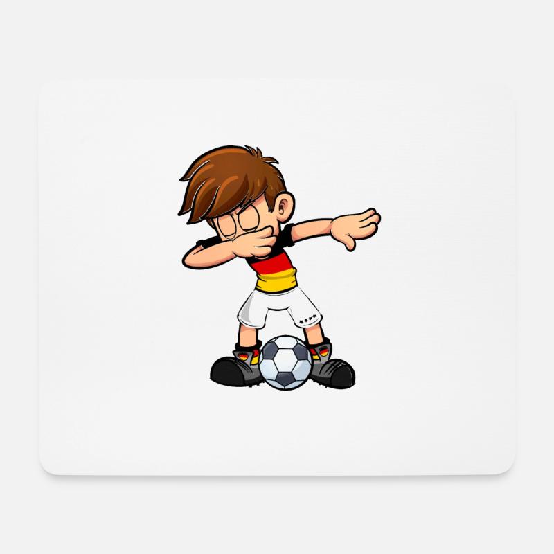 Fußball Deutschland Fan Trikot Germany EM - Mousepad (Querformat) - Weiß