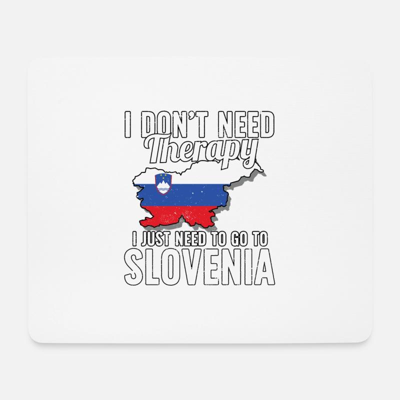 Slovenia flag I Slovenian Souvenirs - Mousepad (Querformat) - Weiß