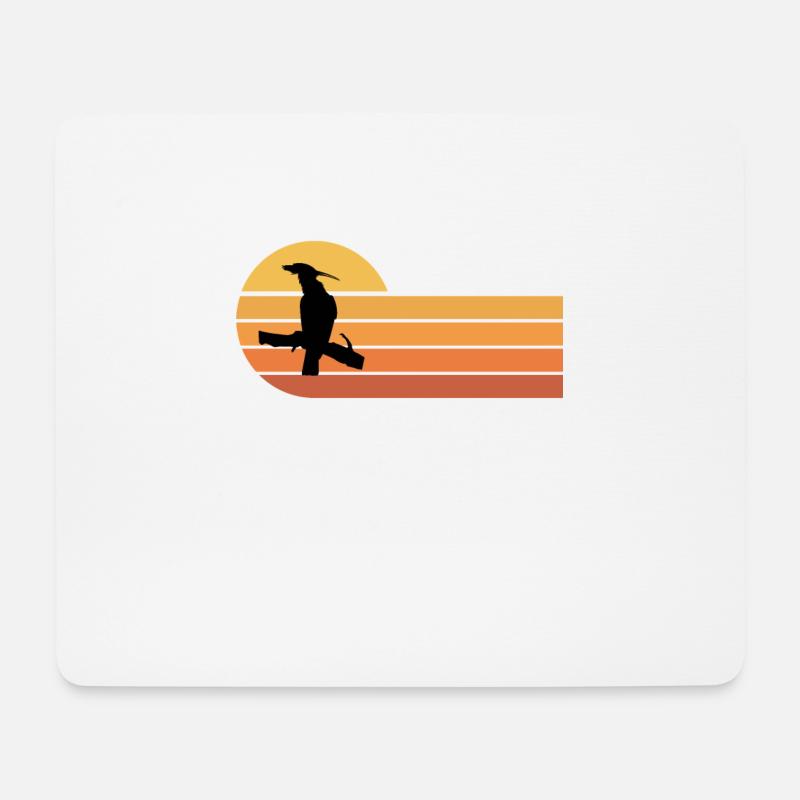 Wiedehopf Vogel Natur Schutz - Mousepad (Querformat) - Weiß