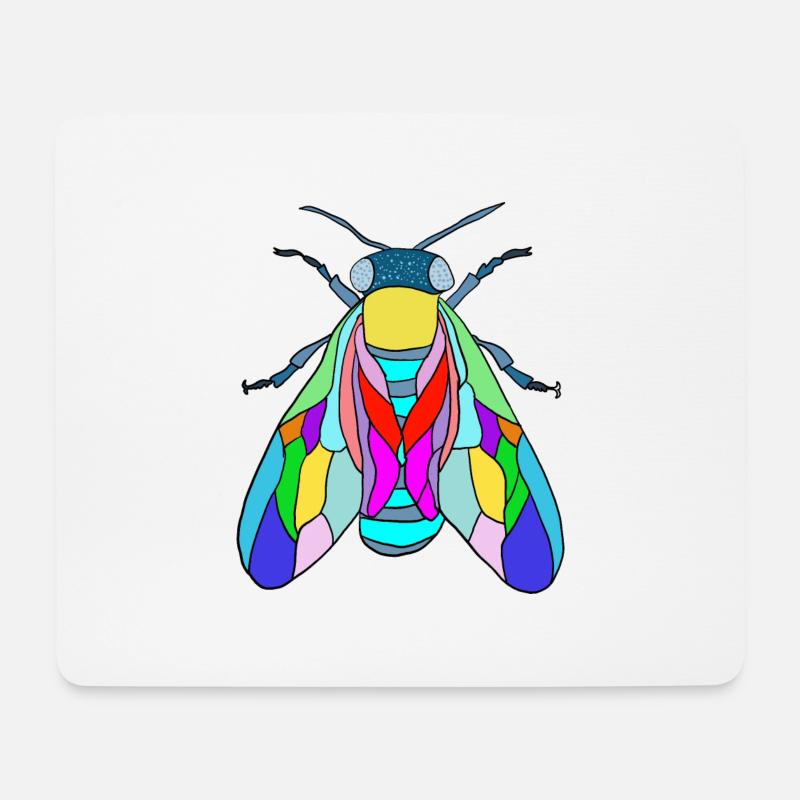 Fliege - Mousepad (Querformat) - Weiß