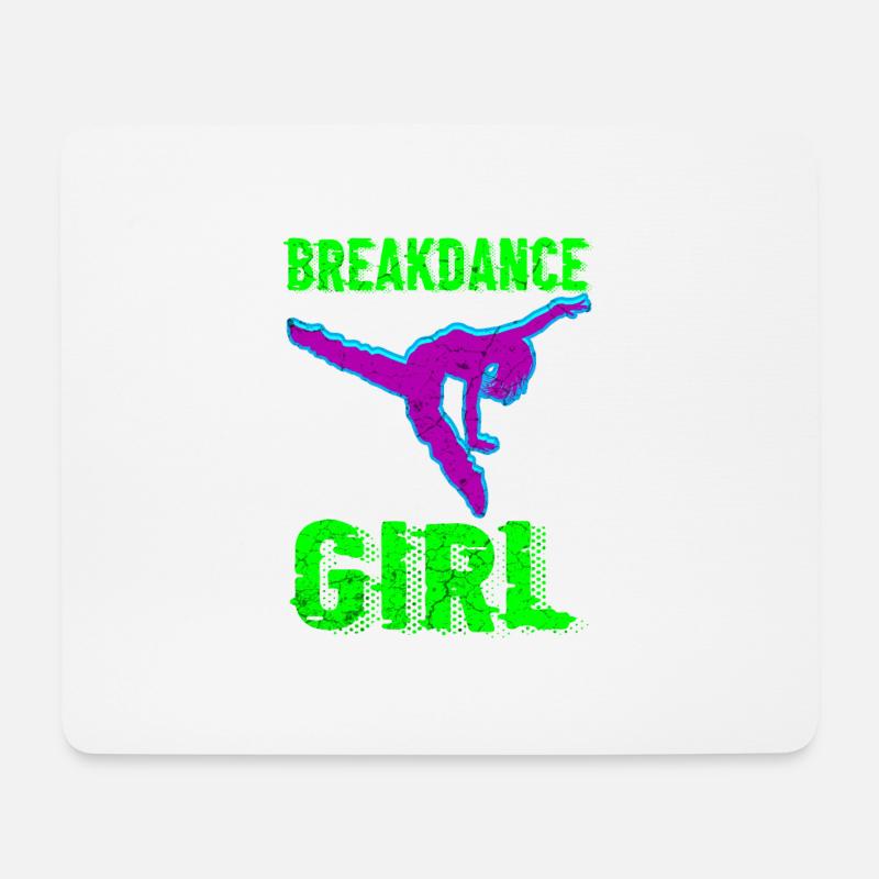 Break dance fille danseuse - Tapis de souris (format paysage) - blanc
