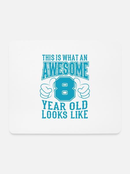 ICH BIN 8 JAHRE 8 Geburtstag Jungen 8 Jahre - Mousepad (Querformat) - Weiß
