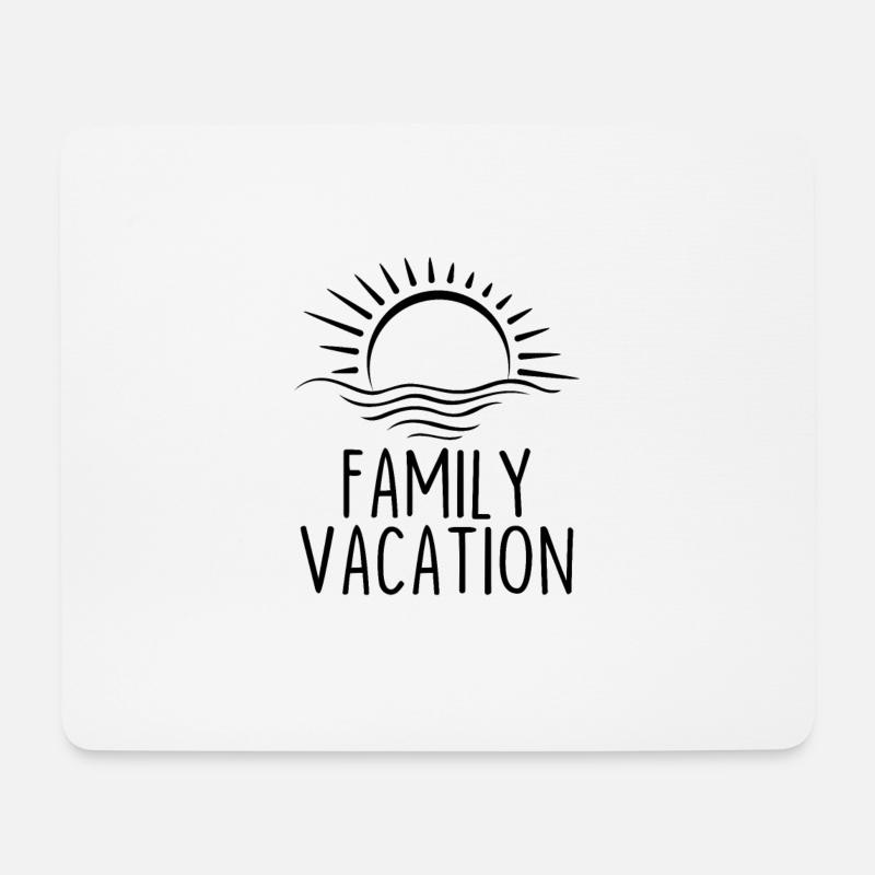 Familienurlaub - Mousepad (Querformat) - Weiß