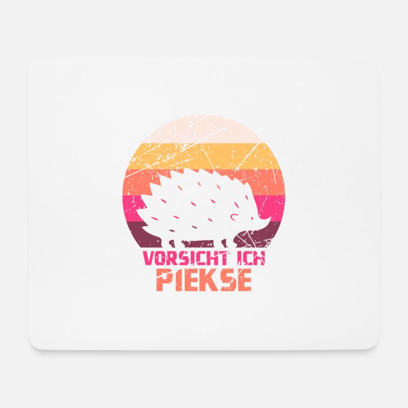 Igel - Mousepad (Querformat) - Weiß