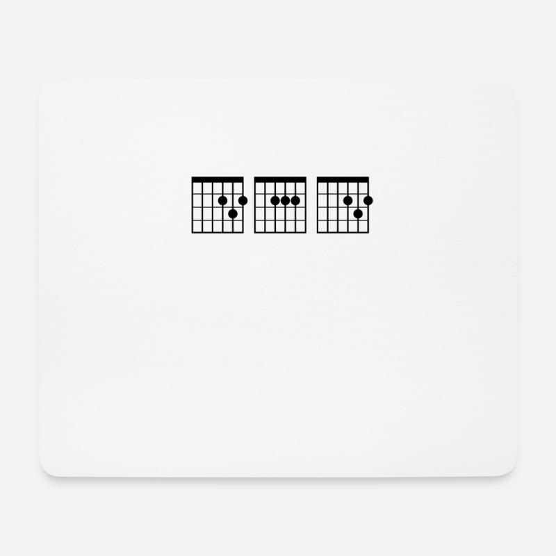 Guitarist Father Best Dad Ever D A D Chord Guitar - Mousepad (Querformat) - Weiß