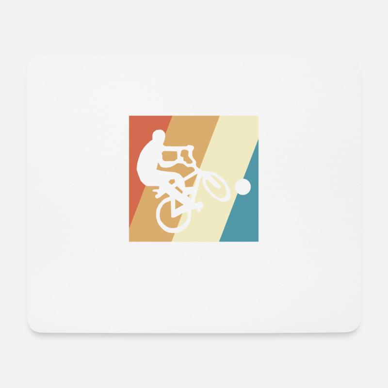 Radball Sport Fahrrad - Mousepad (Querformat) - Weiß