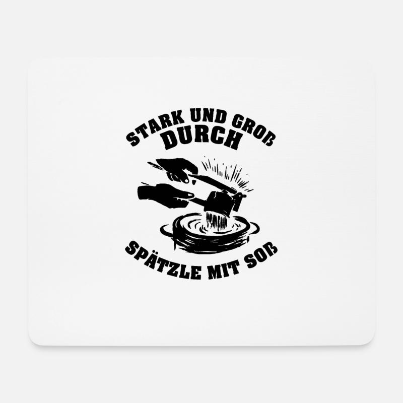 Spätzle Schwobe Geschenk Schwaben Schwabenland - Mousepad (Querformat) - Weiß
