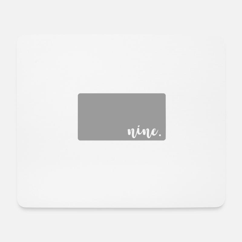 NINE 9 JAHRE 9 Geburtstag Mädchen Retro - Mousepad (Querformat) - Weiß