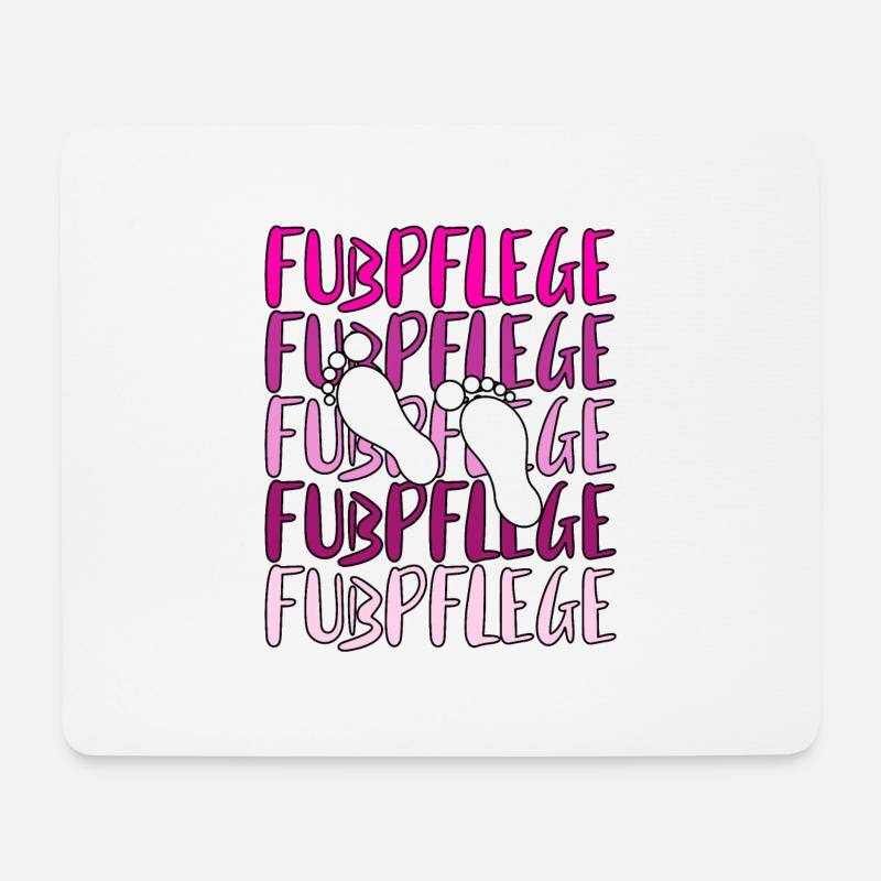 Fußpflege Pediküre Podologe Nagelstudio Geschenk - Mousepad (Querformat) - Weiß