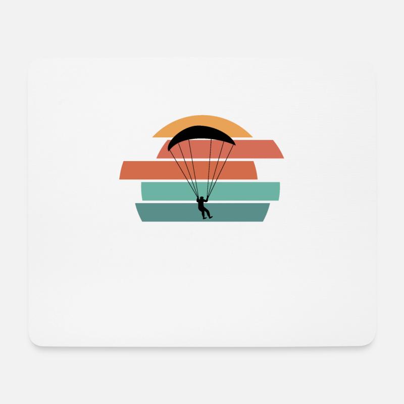 Paragleiten Gleitschirmfliegen Gleitsegeln Pilot - Mousepad (Querformat) - Weiß