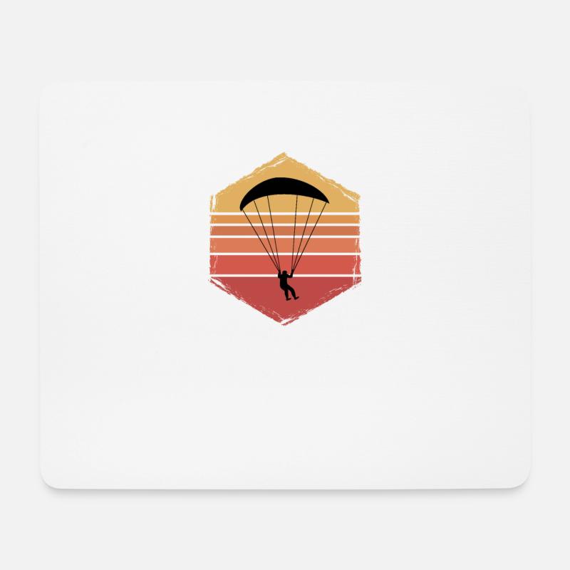 Paragleiten Gleitschirmfliegen Gleitsegeln Pilot - Mousepad (Querformat) - Weiß