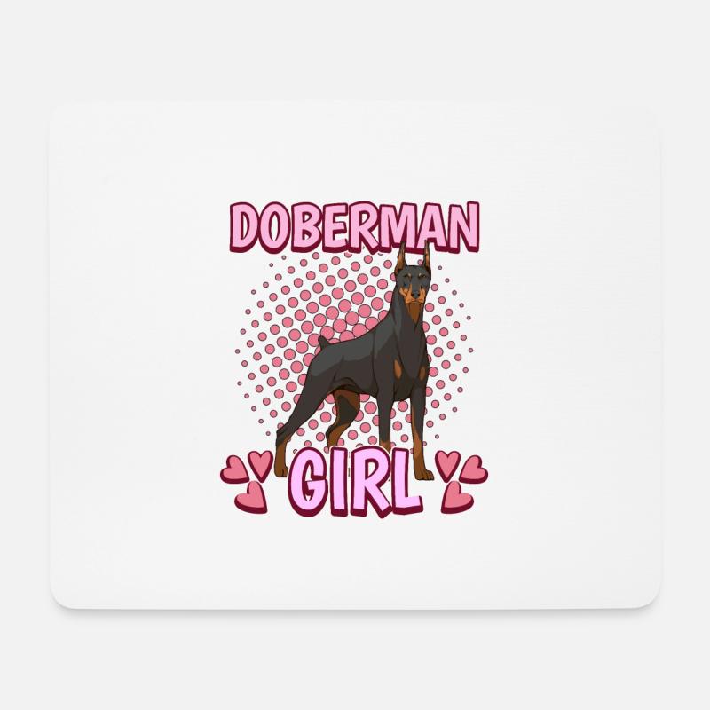 Dobermann Doberman Girl - Mousepad (Querformat) - Weiß