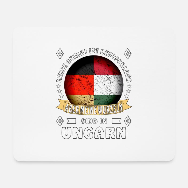 Heimat Deutschland Wurzeln - Mousepad (Querformat) - Weiß