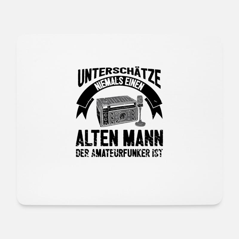 Amateurfunk Funk CD Ham Radio Operator CB Funker - Mousepad (Querformat) - Weiß
