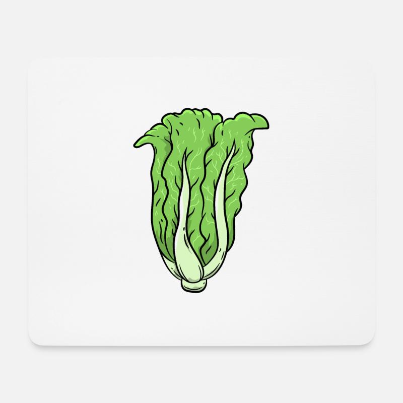 Kohl Gemüse - Mousepad (Querformat) - Weiß