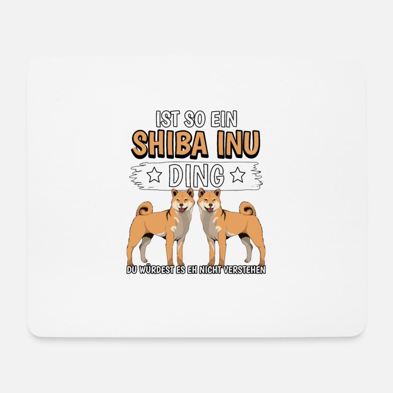 Ist so ein Shiba Inu Ding - Mousepad (Querformat) - Weiß