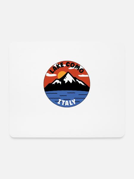 comer See | Italien | See und Berg - Mousepad (Querformat) - Weiß