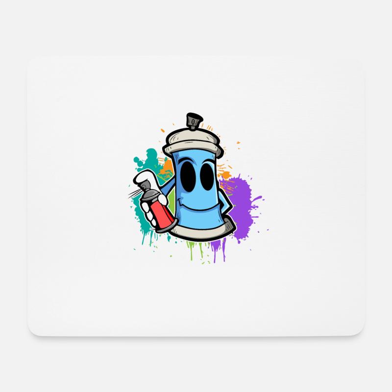 Spray Canister Graffiti Artist - Mousepad (Querformat) - Weiß