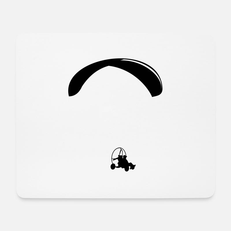 Paramotor Motorschirm Trike - Mousepad (Querformat) - Weiß